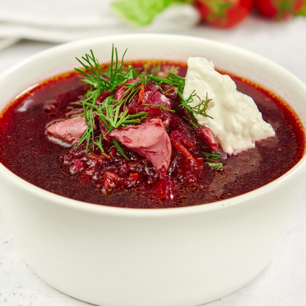 Борщ со сметаной